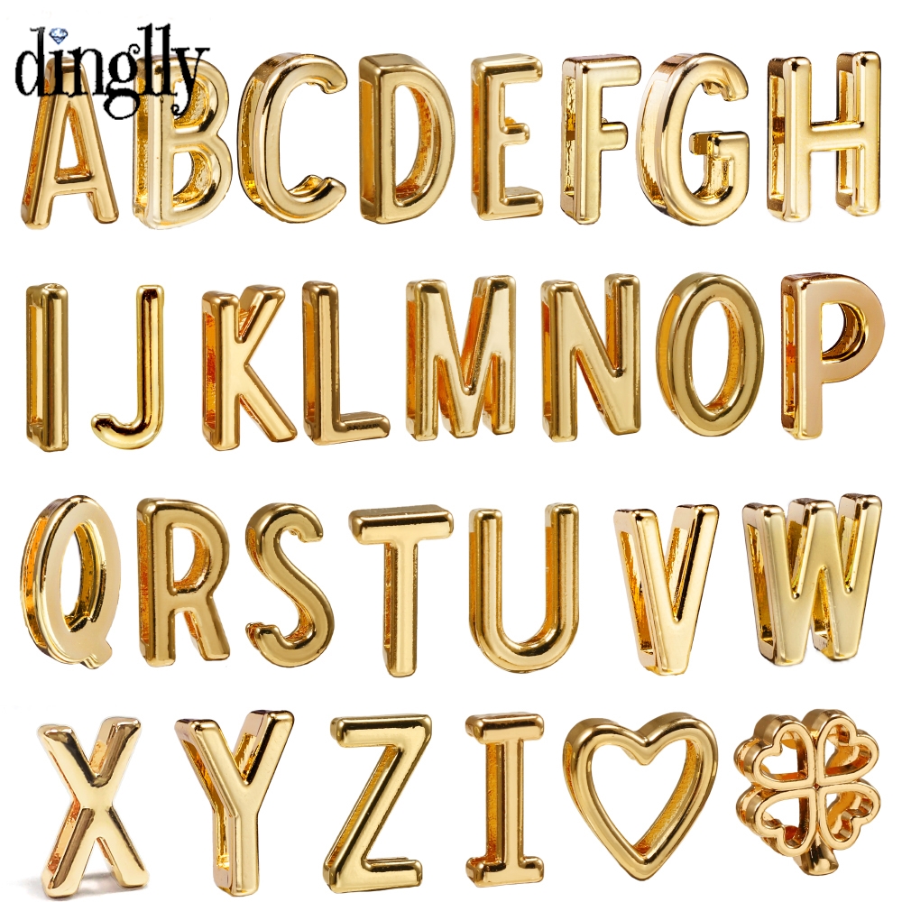 Women Accessories In English - DINGLLY 10mm*2mm Square Hole Gold Color