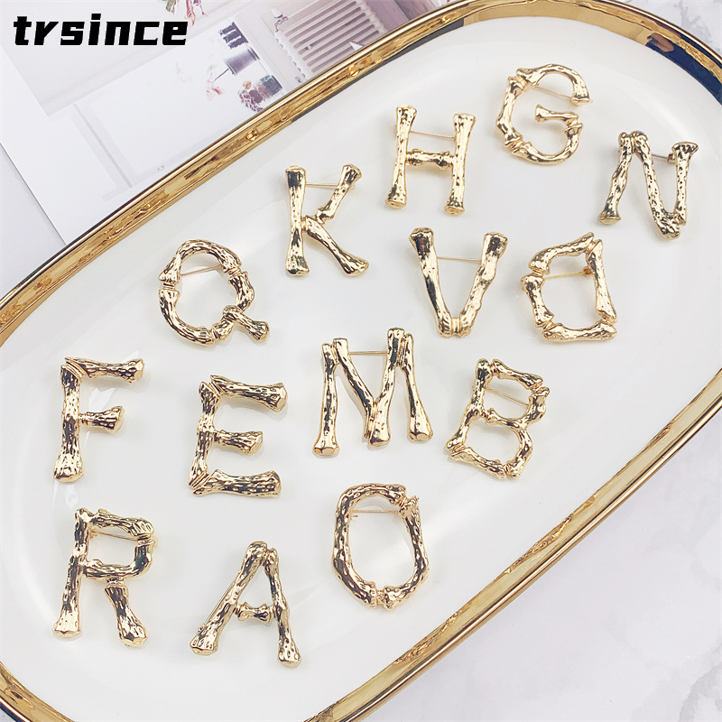 Women Accessories In English - English Letter Brooch Retro Clothing Accessories