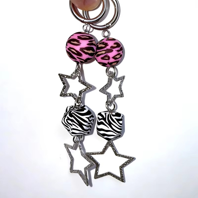 Women'S Accessories In The 90S - Y2K Jewelry Zebra Leopard Print Earrings