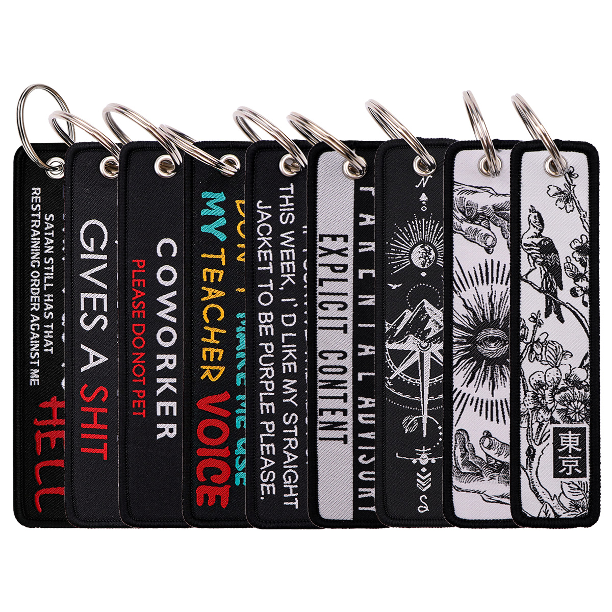 Women Accessories Quotes - Quote Phrase Words Embroidery Key Fob