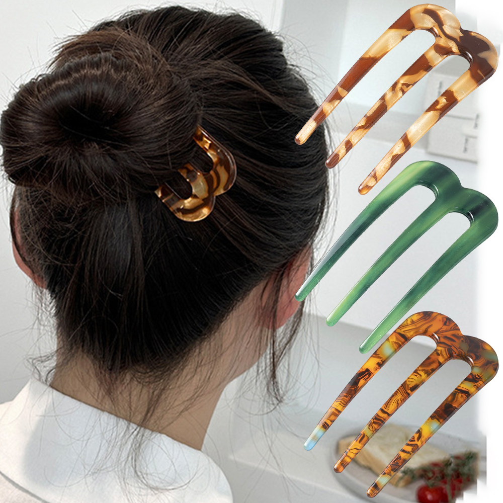 Hair Fork Stick - Acetic Acid Hair Forks Three Teeth