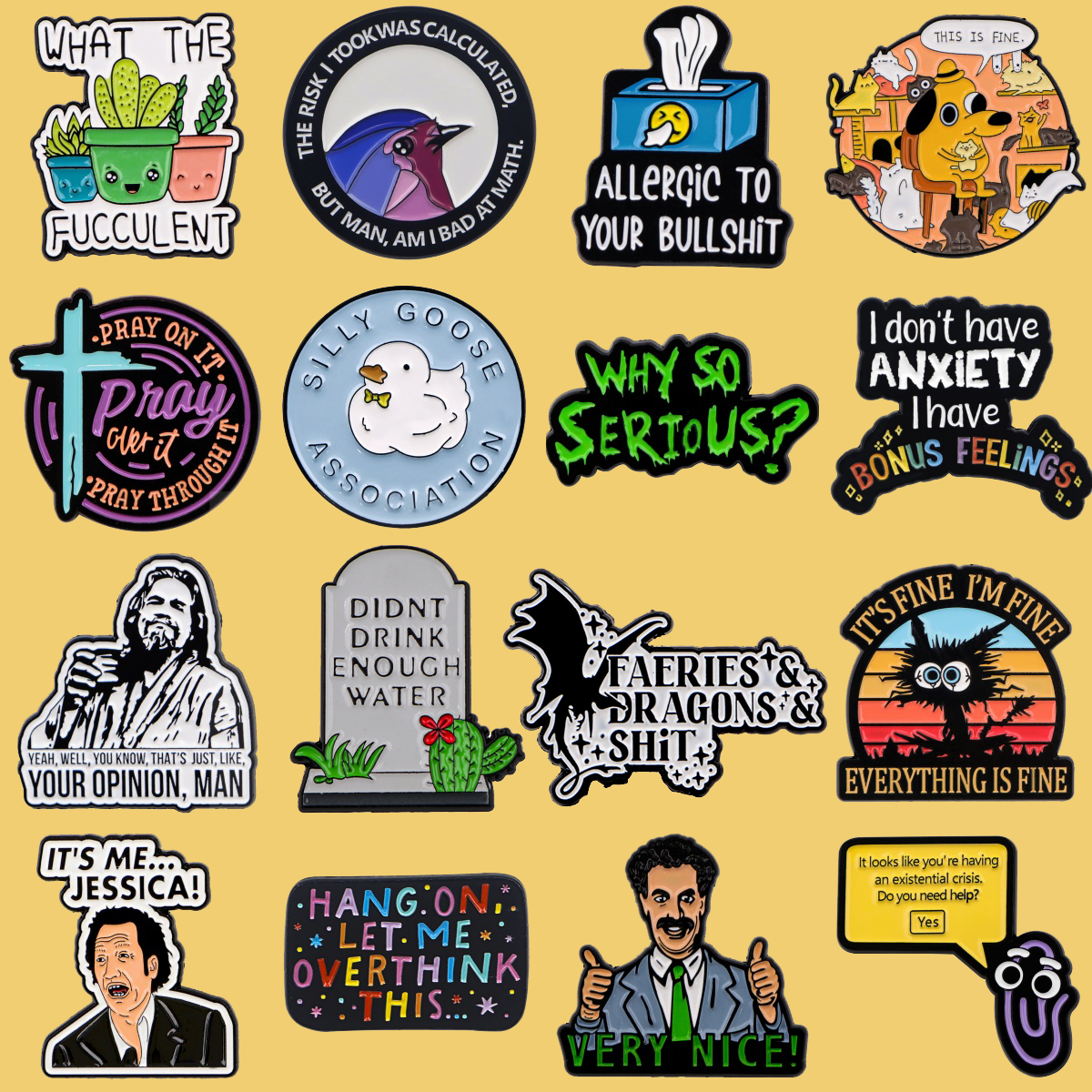 Women Accessories Quotes - very nice Enamel Pin Humorous Quotes