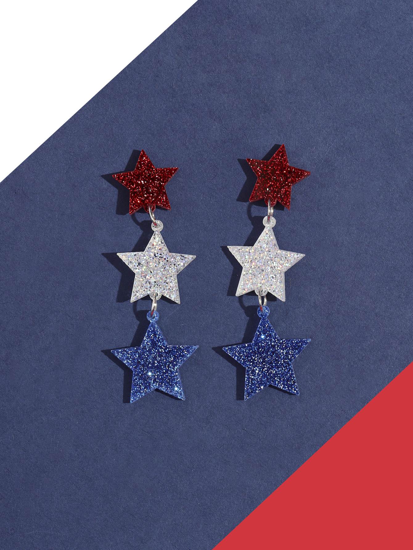 1pair Glittering Acrylic USA F - Women Accessories Usa reseña y precio