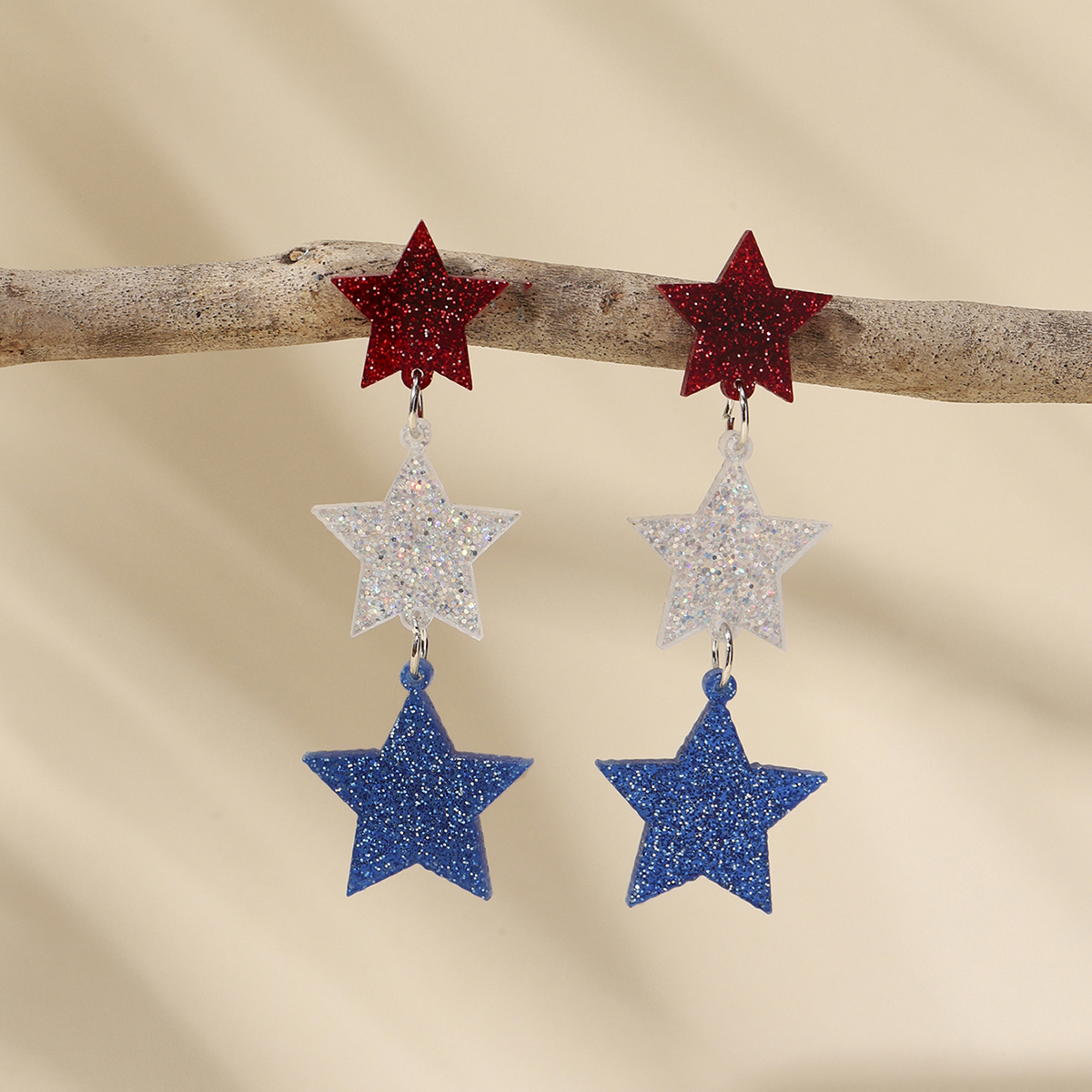 1pair Glittering Acrylic USA F - Women Accessories Usa reseña y precio