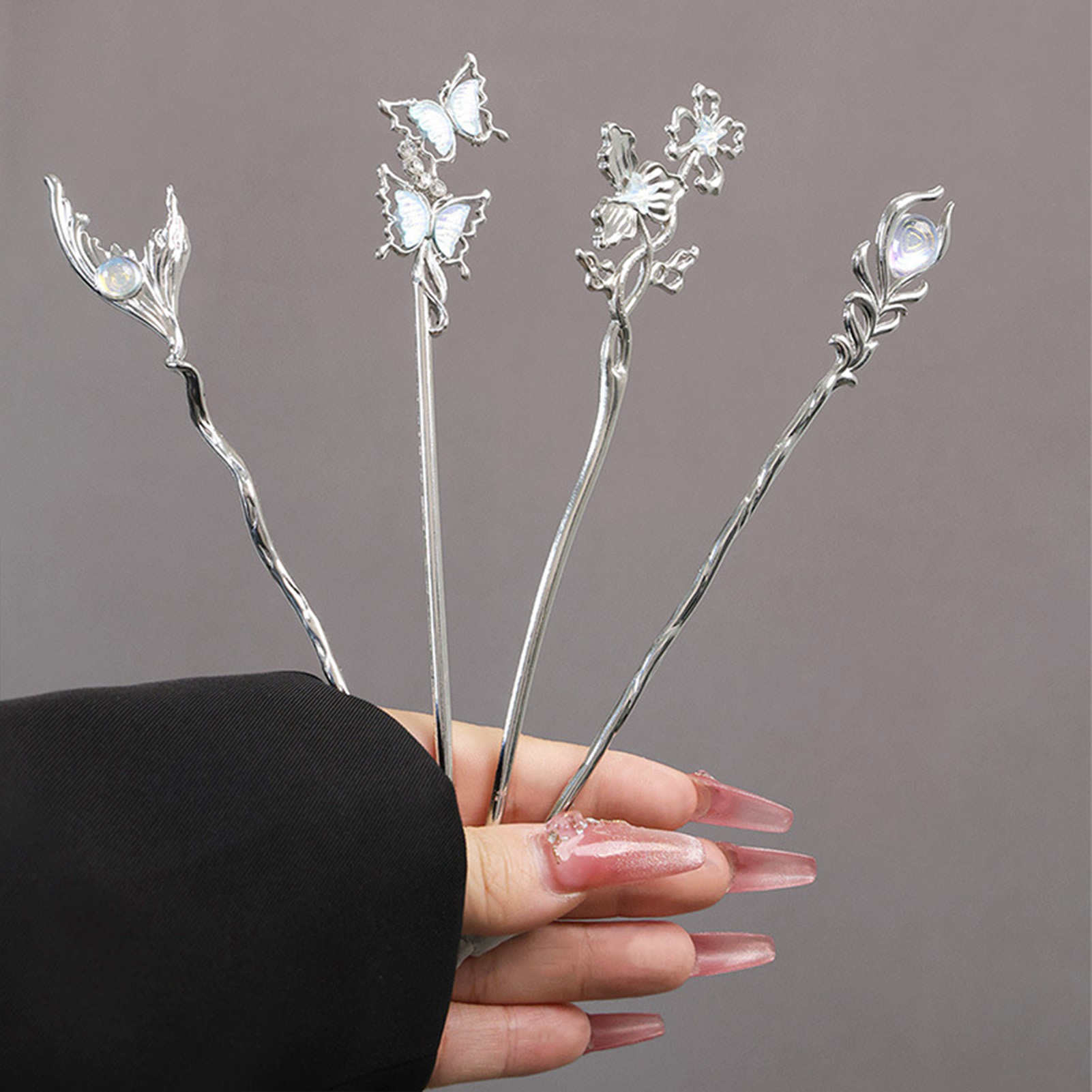 Silver Color Alloy Hair Sticks - Hair Fork Stick reseña y precio