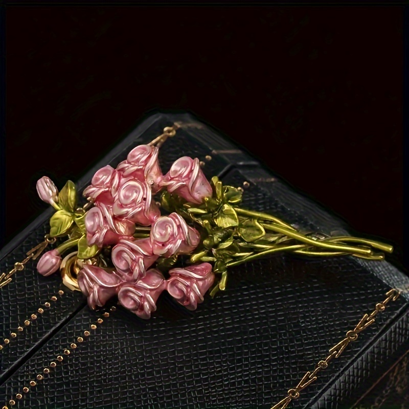 Elegant Pink Rose Bouquet Broo - Women Accessories Bouquet reseña y precio