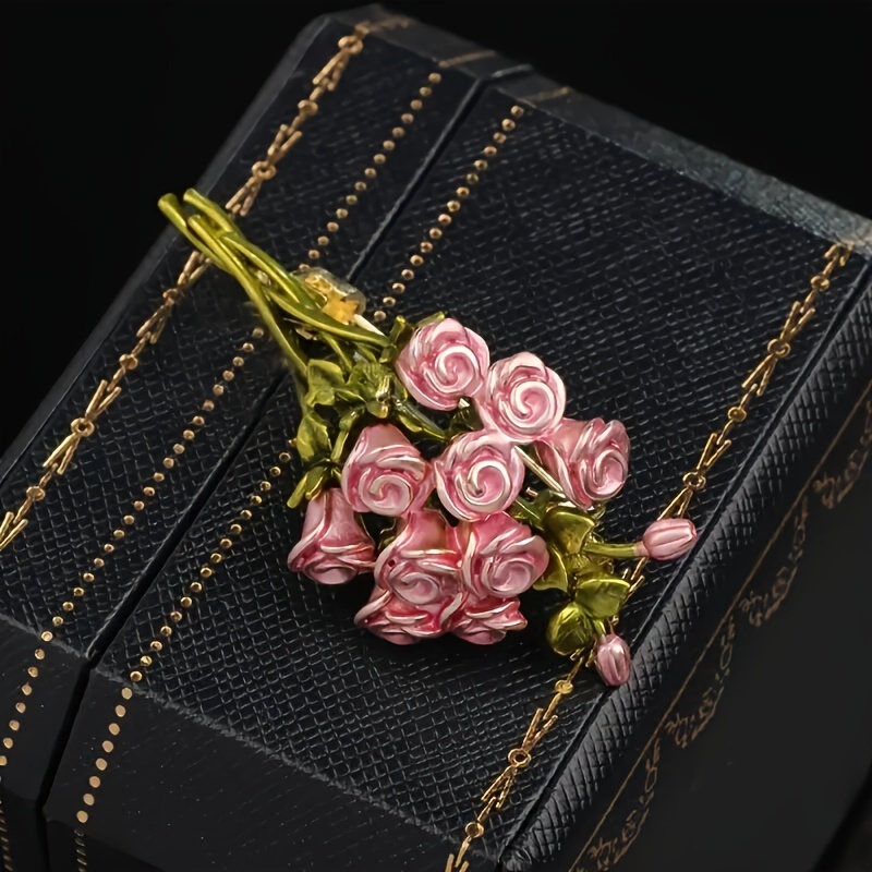 Elegant Pink Rose Bouquet Broo - Women Accessories Bouquet reseña y precio