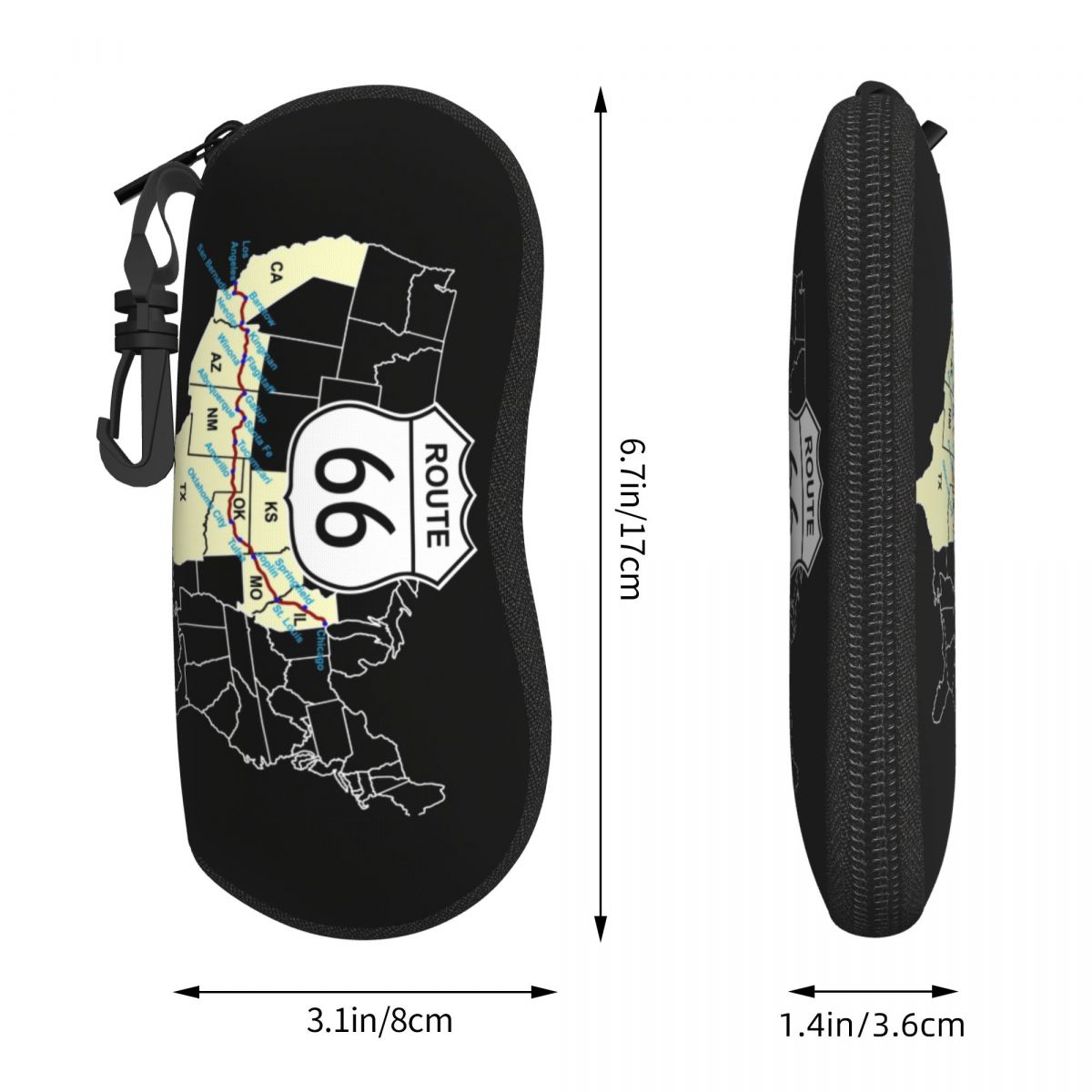 Custom Route 66 Map Shell Eyeg - Women Accessories Usa reseña y precio
