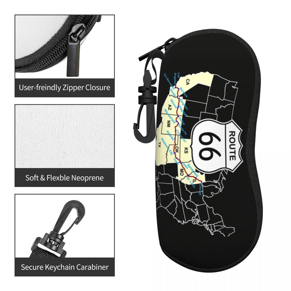 Custom Route 66 Map Shell Eyeg - Women Accessories Usa reseña y precio