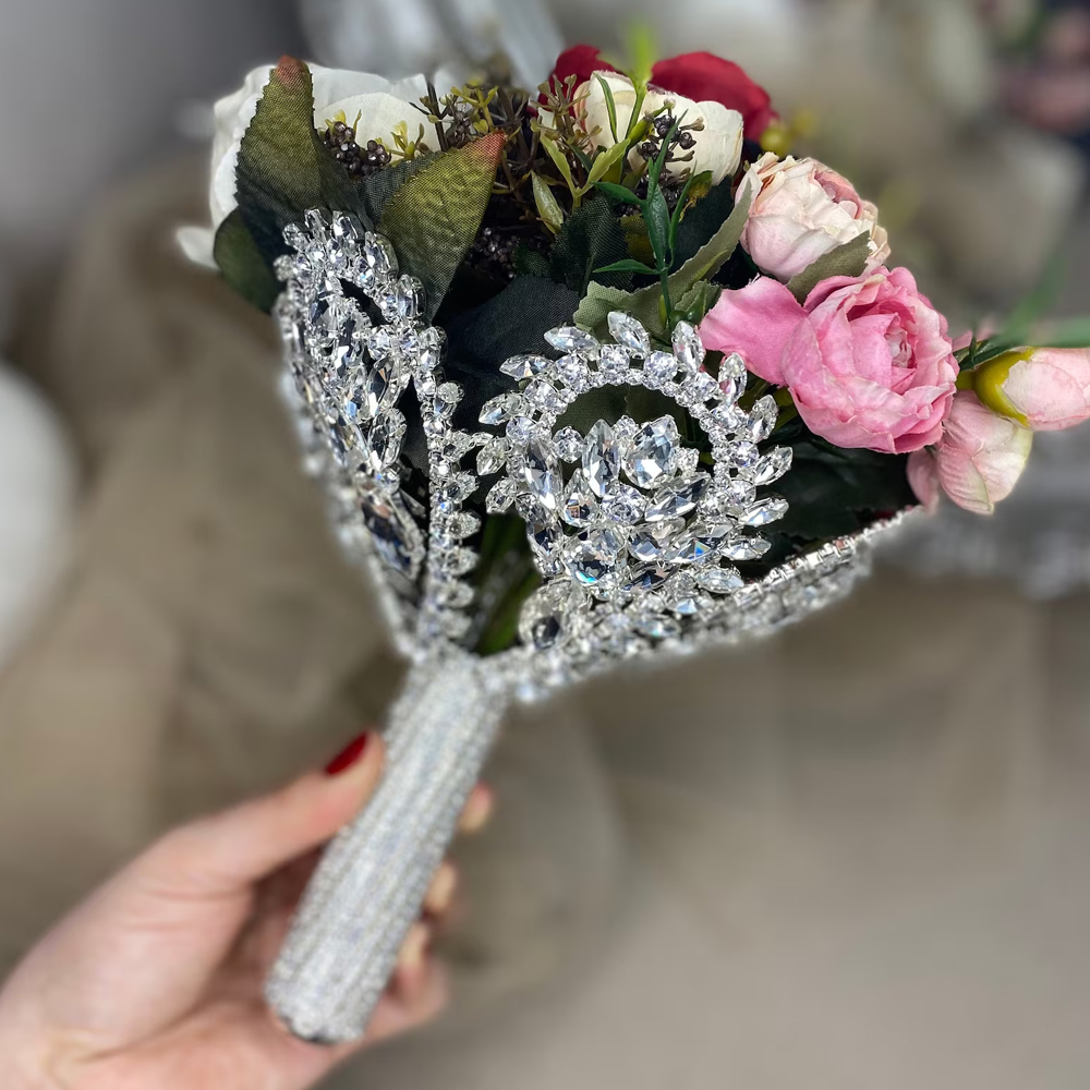 Boho Large Rhinestone Bridal B - Women Accessories Bouquet reseña y precio