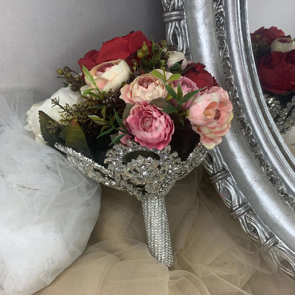 Boho Large Rhinestone Bridal B - Women Accessories Bouquet reseña y precio