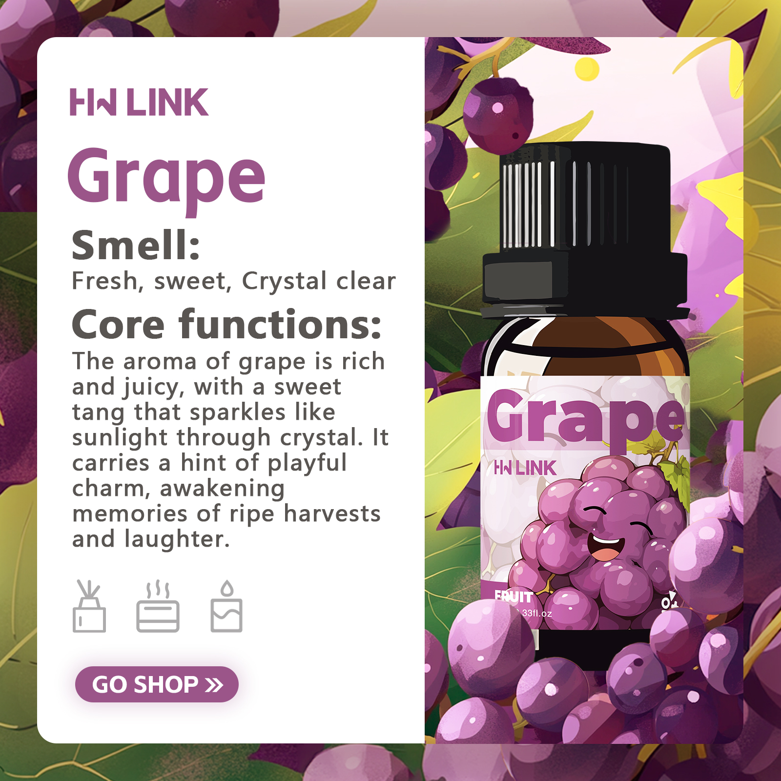 Grape Essential Oil 10ml Perfu - Women'S Essential Accessories reseña y precio
