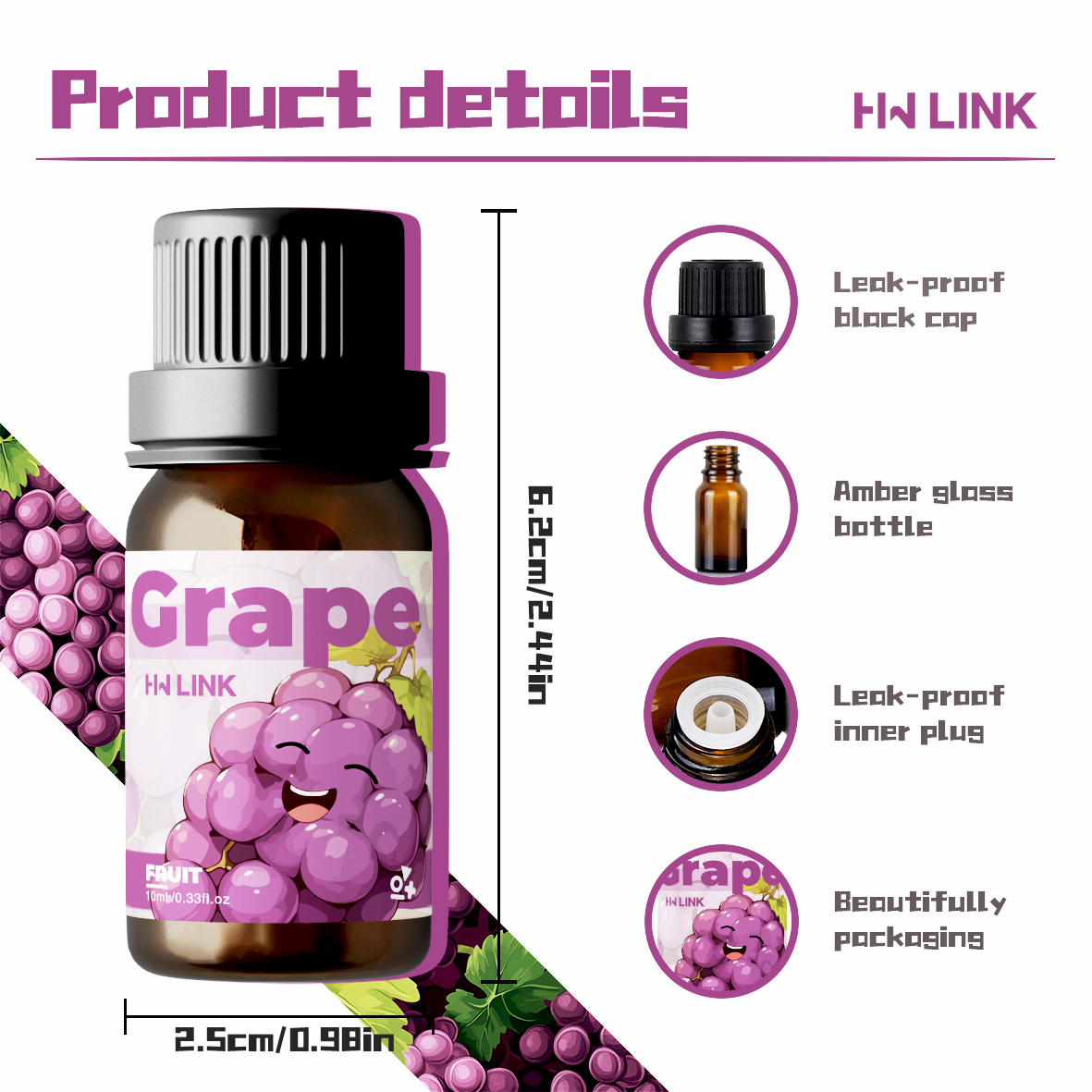 Grape Essential Oil 10ml Perfu - Women'S Essential Accessories reseña y precio