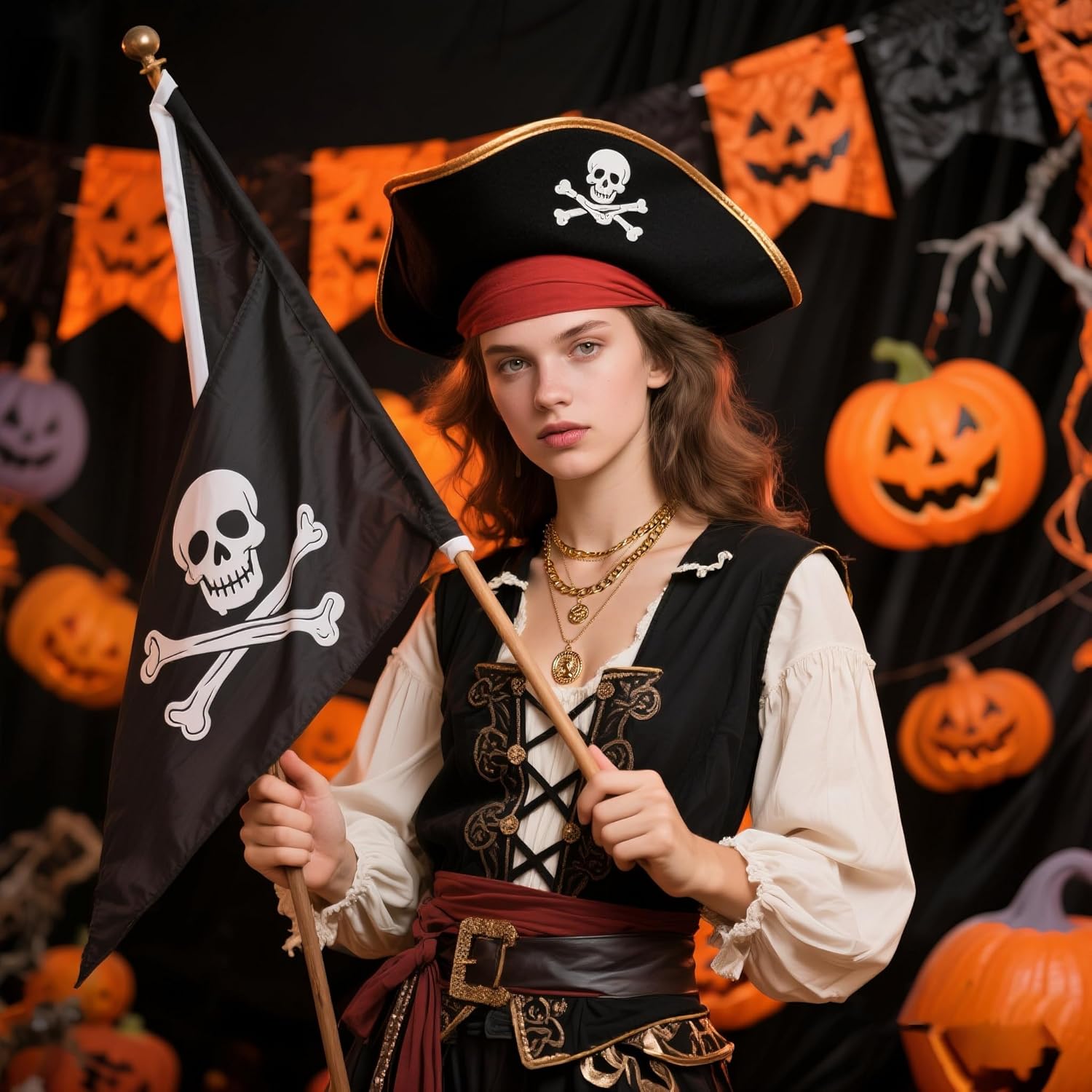 Layered Gold Pirate Necklace f - Women'S Accessories In The 90S reseña y precio