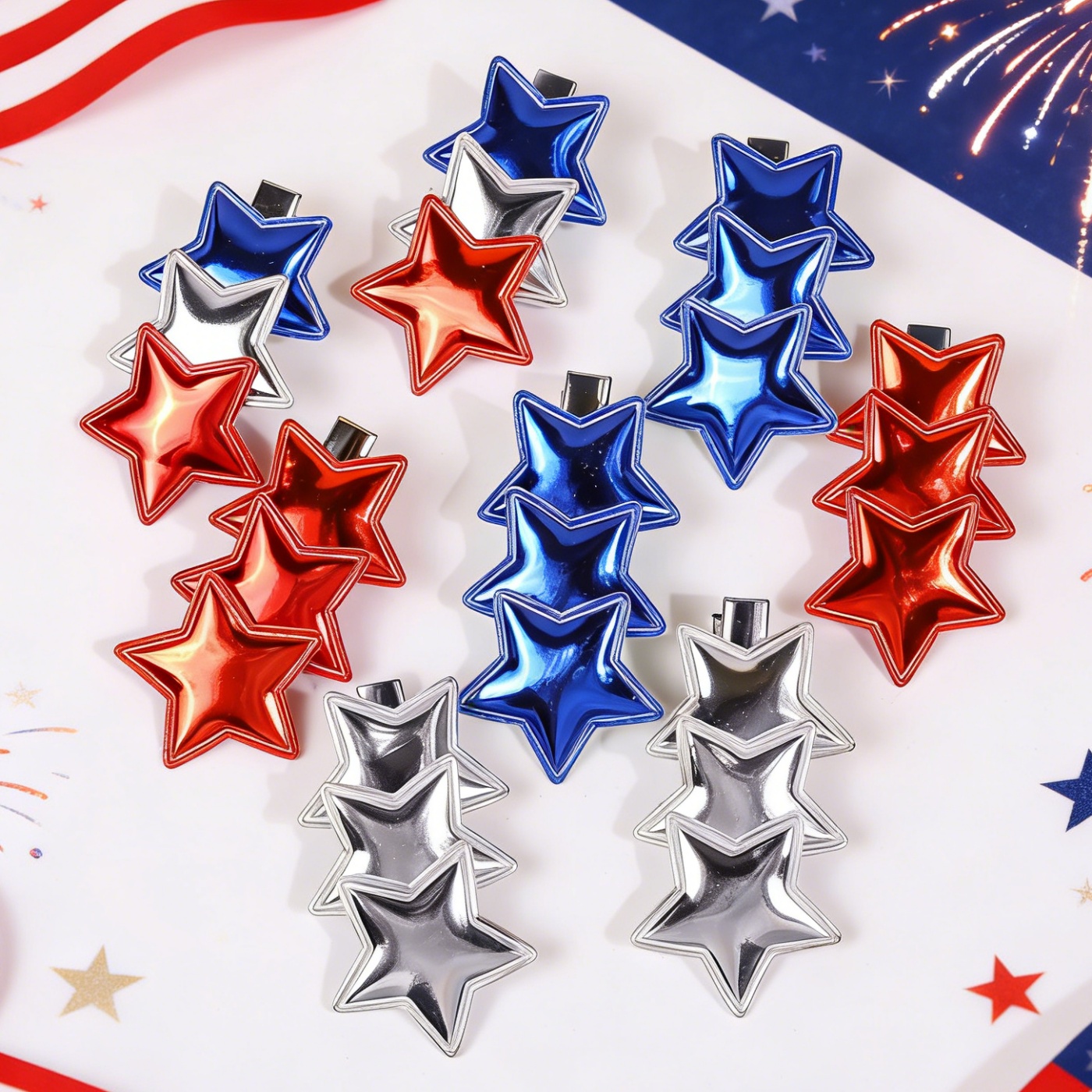 8pcs Cute PU Heart Hair Clips  - Women Accessories Usa reseña y precio