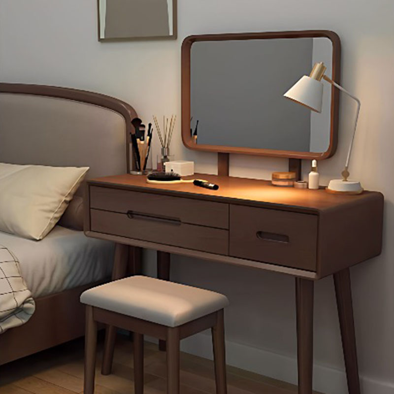 Mirror Desk Vanity Table Stool - Women Accessories Drawer reseña y precio