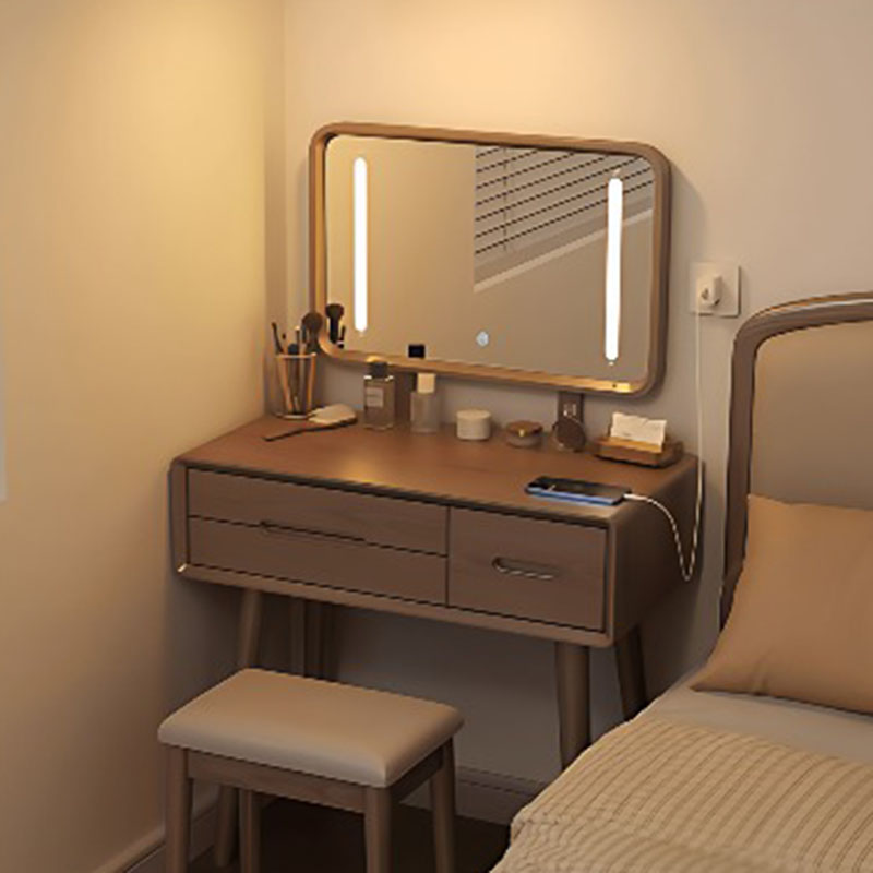 Mirror Desk Vanity Table Stool - Women Accessories Drawer reseña y precio