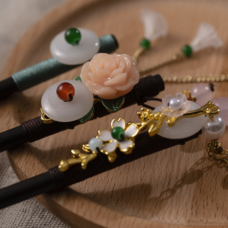 1Pc Wooden Hairpin Headdress f - Hair Fork Stick reseña y precio