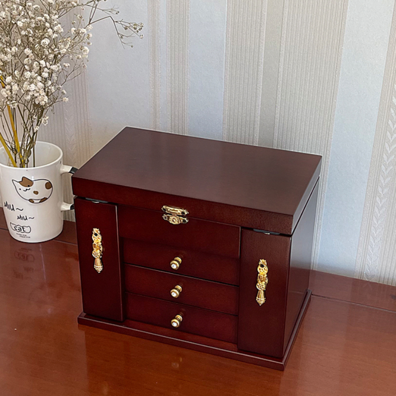 Wood Jewelry Box Velvet Drawer - Women Accessories Drawer reseña y precio