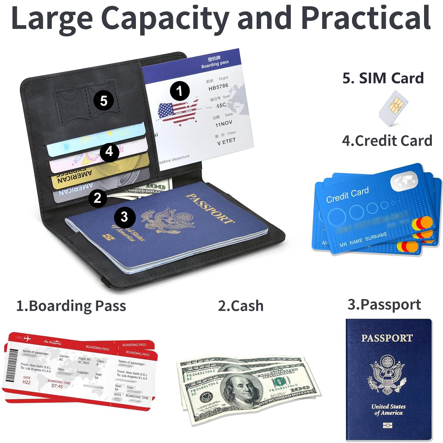Passport Holder Wallet Cover T - Women'S Essential Accessories reseña y precio