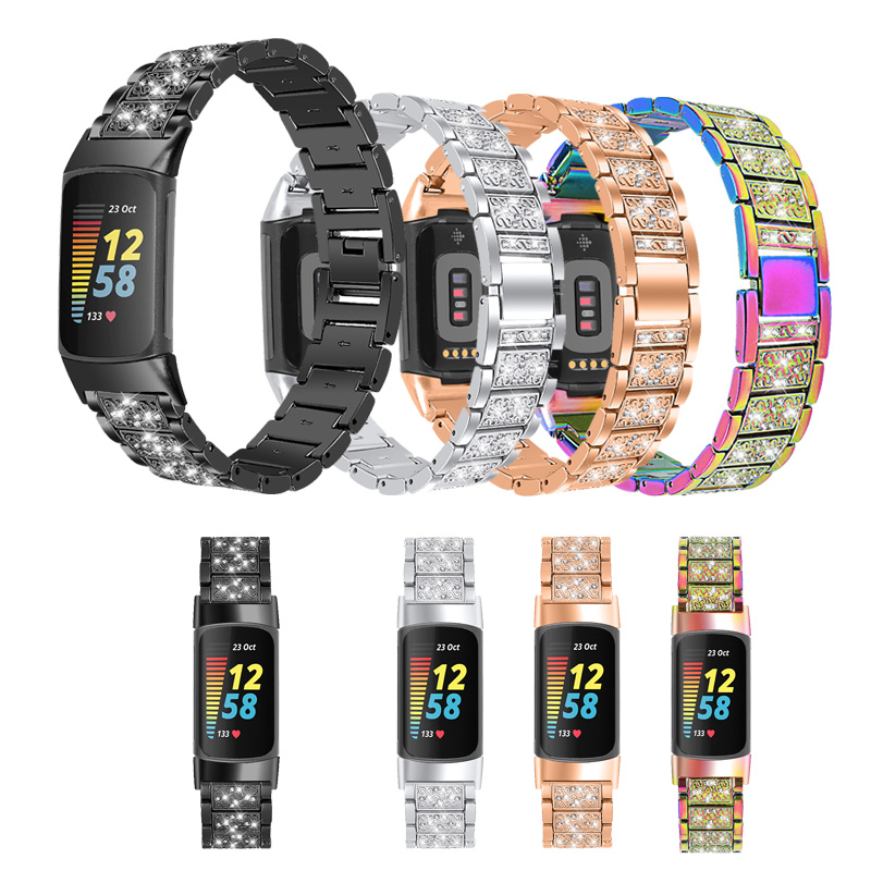 Diamond Stainless steel Band F - Women Accessories In English reseña y precio
