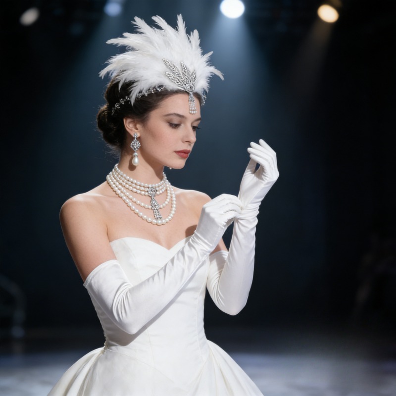 1920s Gatsby Party White Feath - Women'S Essential Accessories reseña y precio
