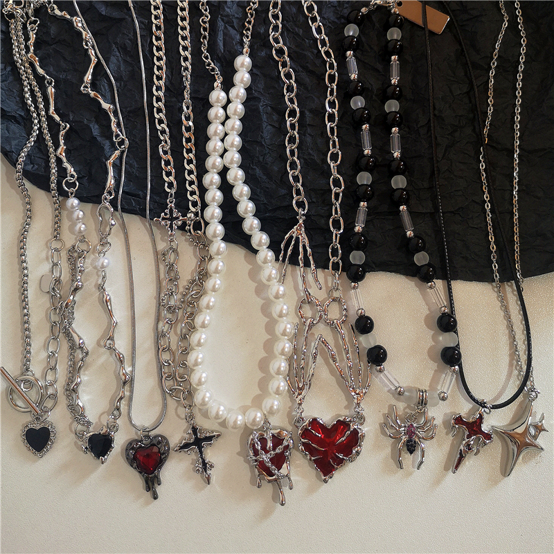 Gothic Vintage Y2K Red Glass H - Women'S Accessories In The 90S reseña y precio