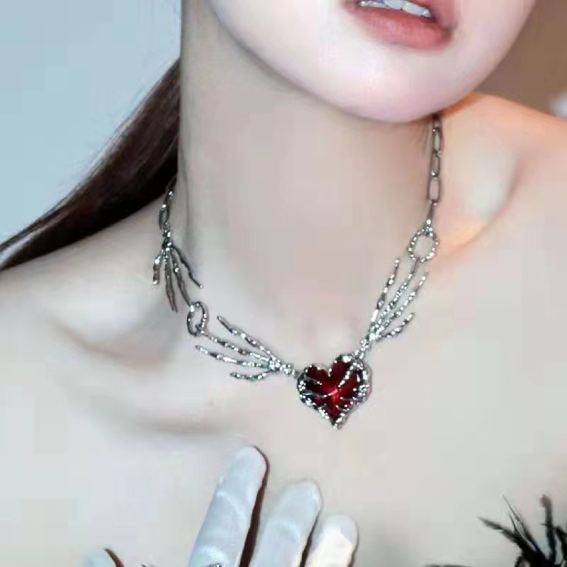Gothic Vintage Y2K Red Glass H - Women'S Accessories In The 90S reseña y precio