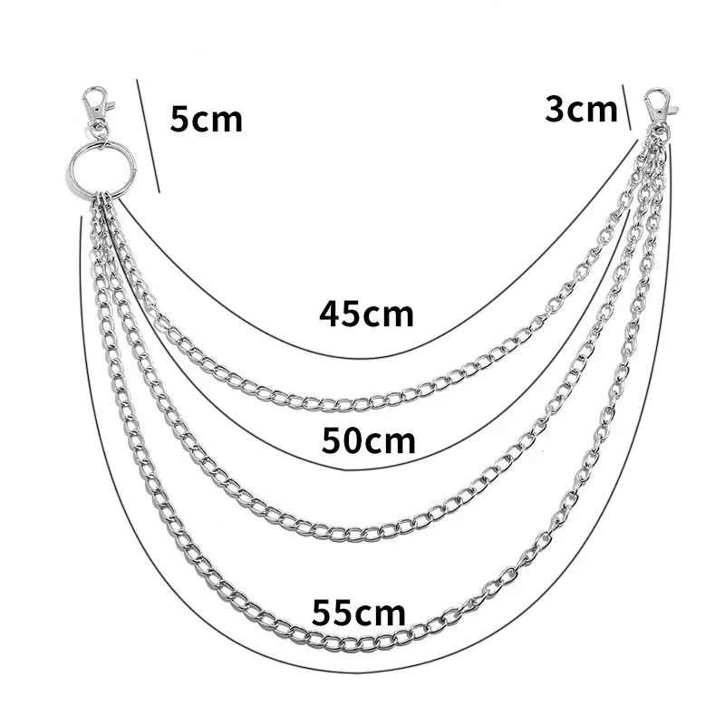 Layer Metal Belt Chain Punk Ho - Women'S Accessories Wallet reseña y precio