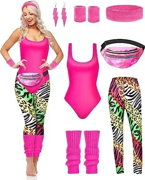 7 Pcs 80s Fancy Workout Costum - Women'S Accessories In The 90S reseña y precio
