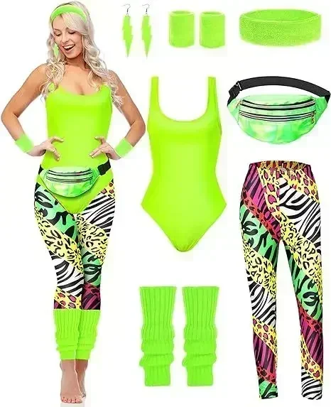7 Pcs 80s Fancy Workout Costum - Women'S Accessories In The 90S reseña y precio
