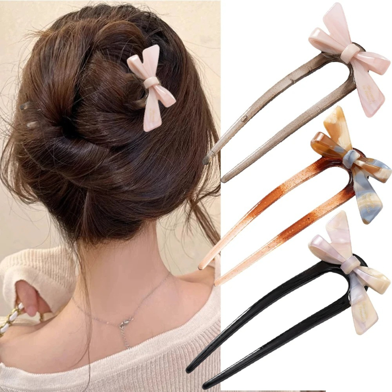 1 piece, sweet bow U-shaped ha - Hair Fork Stick reseña y precio