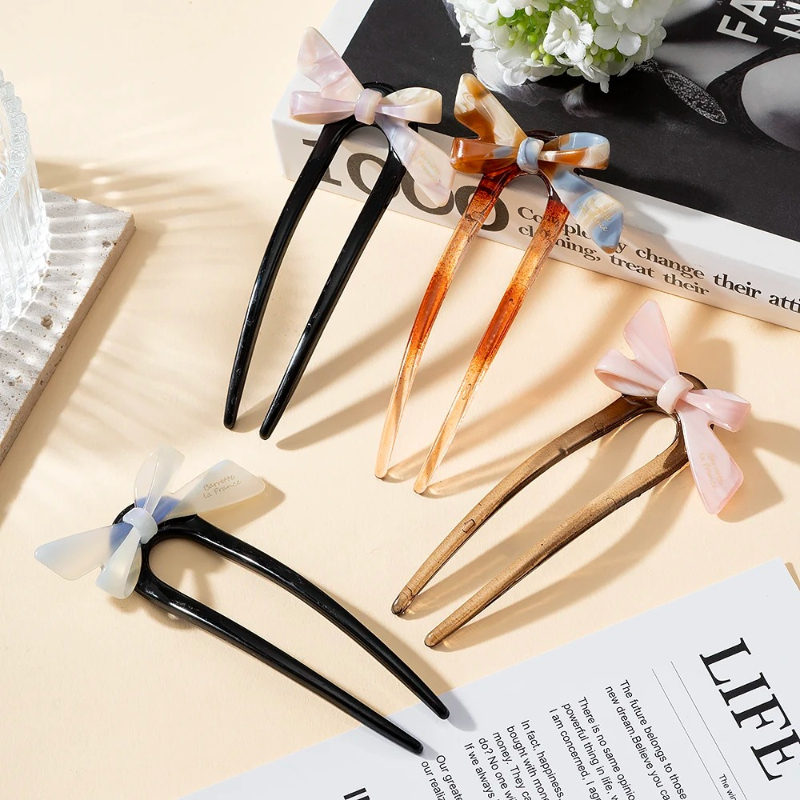 1 piece, sweet bow U-shaped ha - Hair Fork Stick reseña y precio