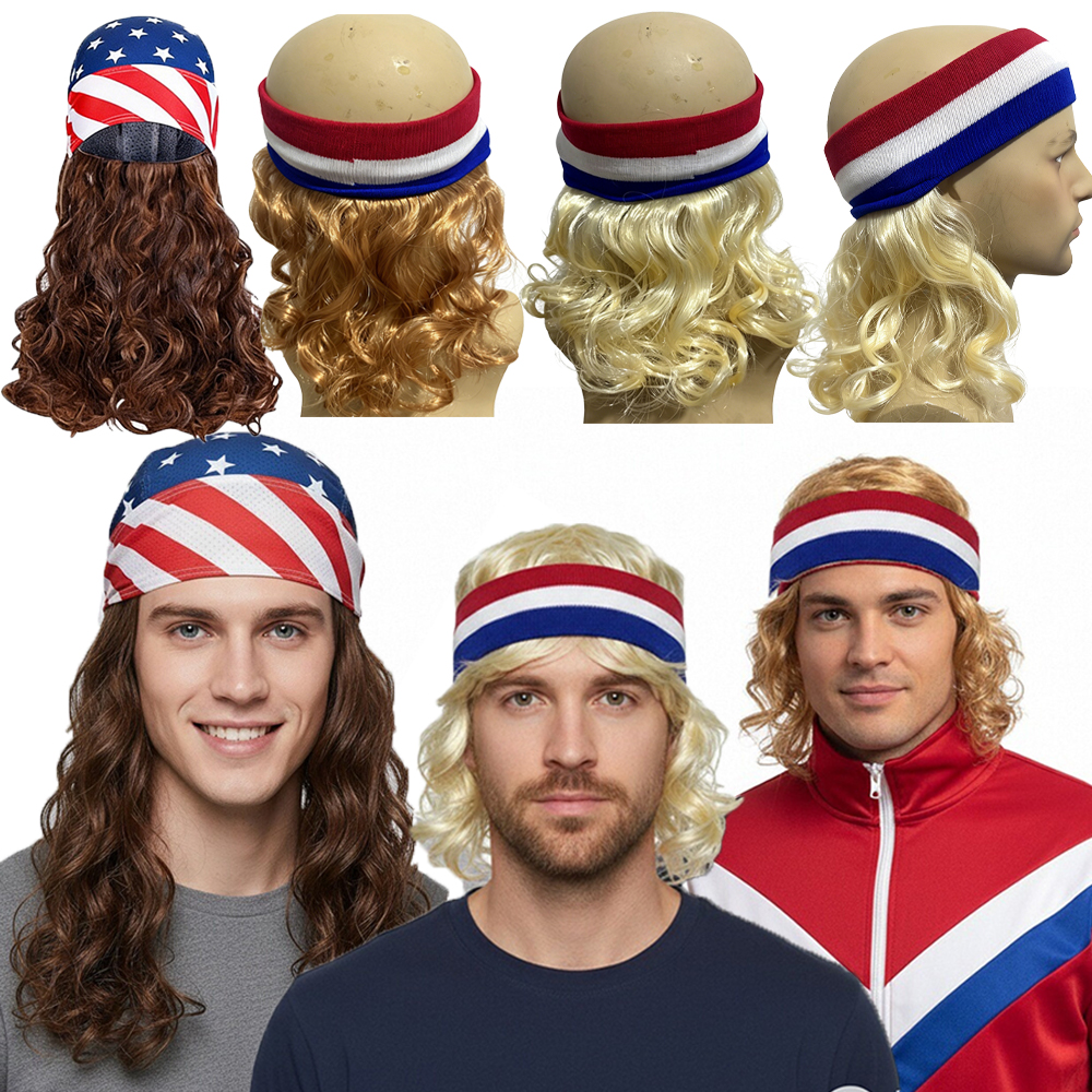 Usa Flag Themed Wig Headband S - Women Accessories Usa reseña y precio