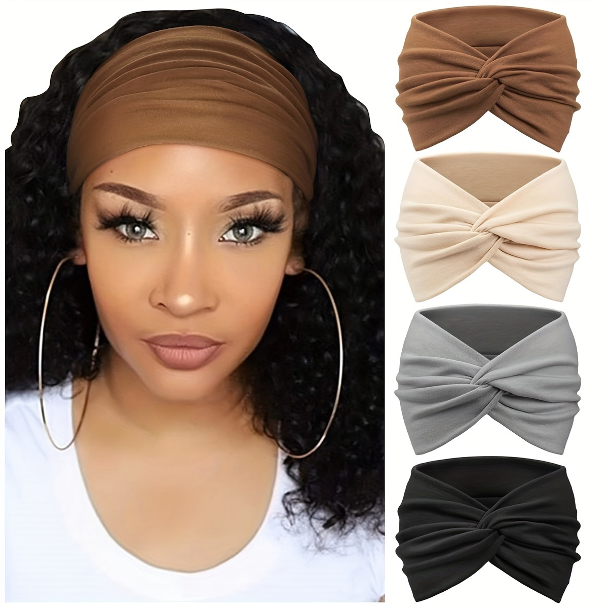 4pcs Women's Wide Headbands, T - Women'S Running Accessories reseña y precio