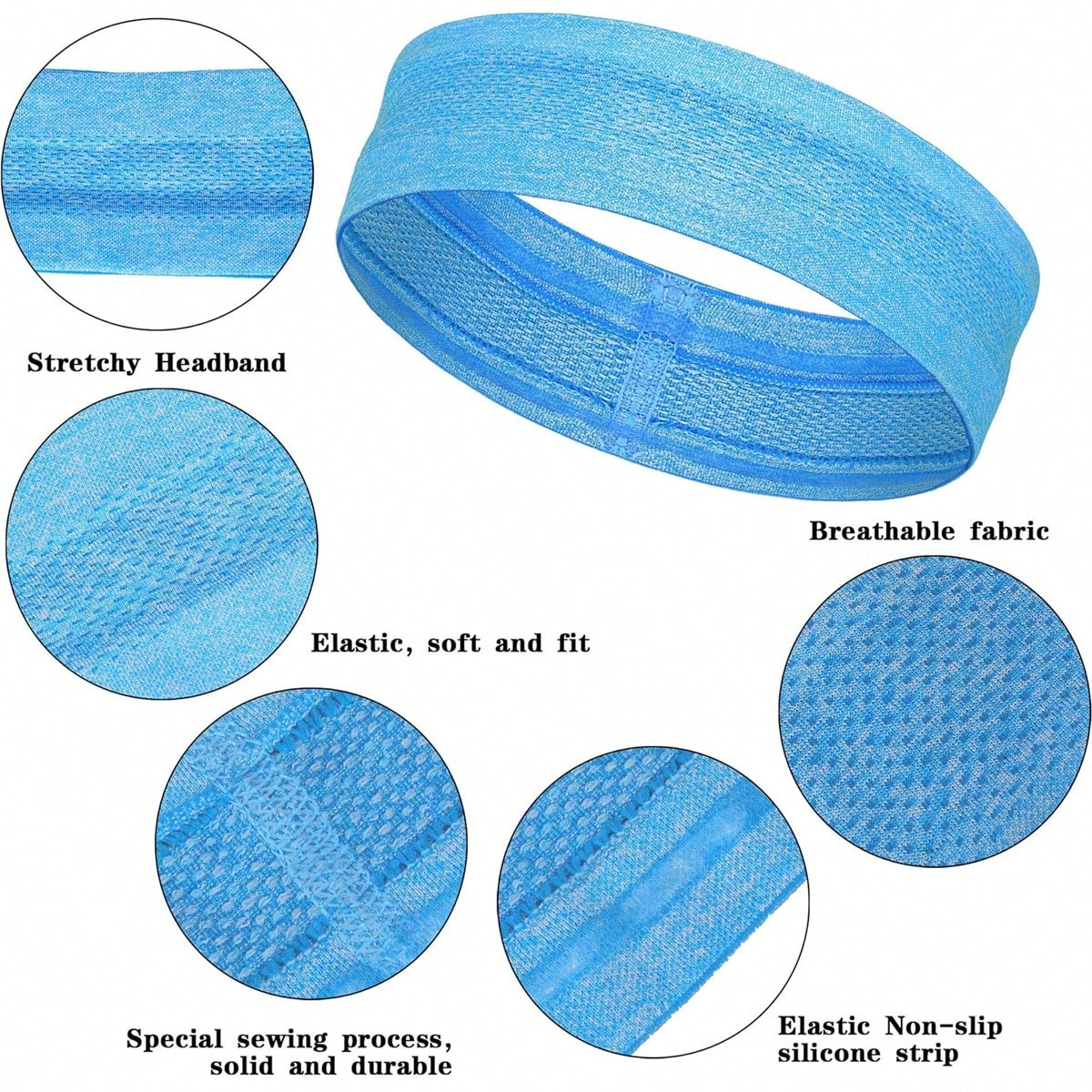 Sweatbands Non Slip Headbands  - Women'S Running Accessories reseña y precio