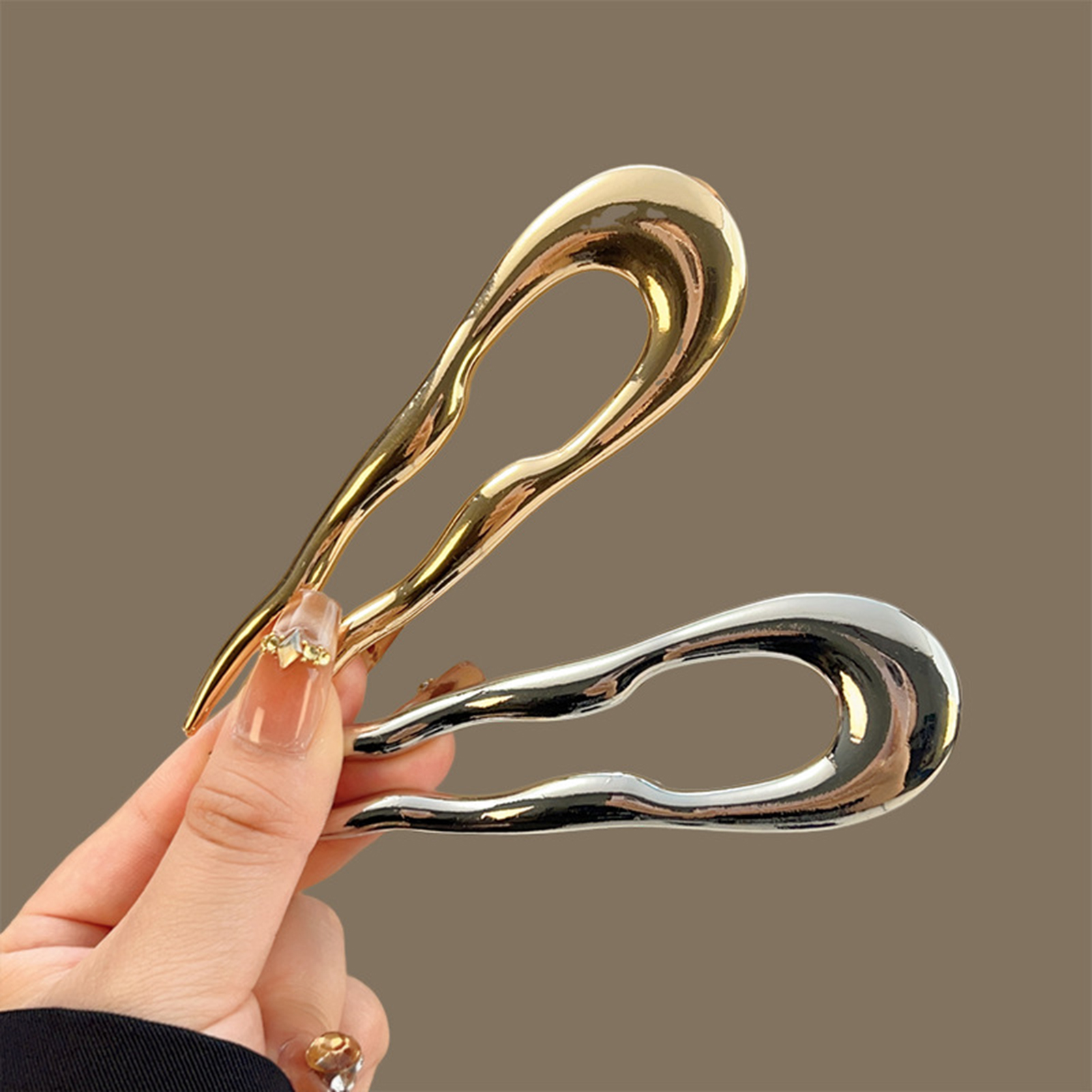 Simple Metal Alloy Hairpins U- - Hair Fork Stick reseña y precio