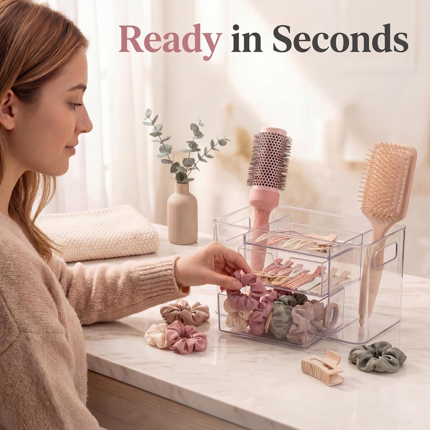 Clear Hair Accessory Organizer - Women Accessories Drawer reseña y precio