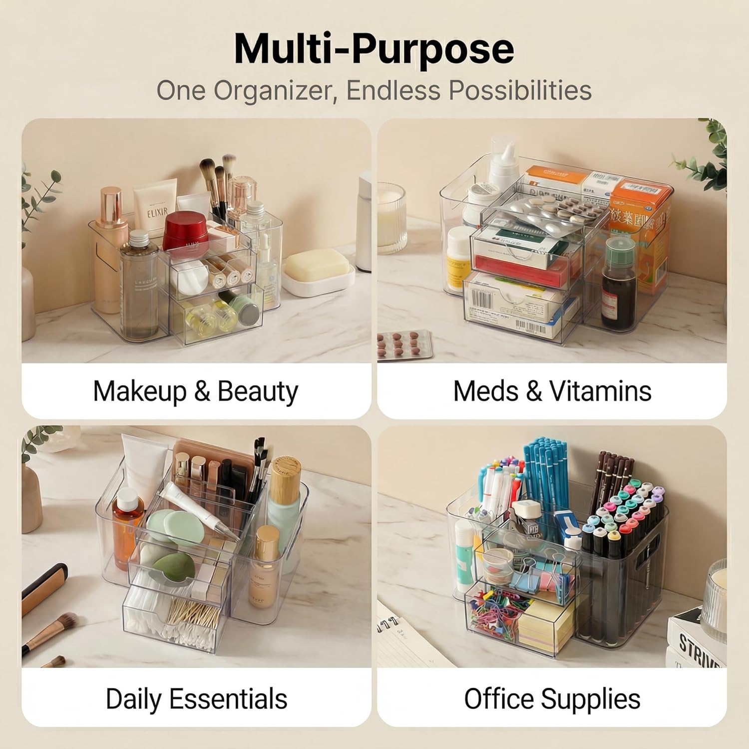 Clear Hair Accessory Organizer - Women Accessories Drawer reseña y precio