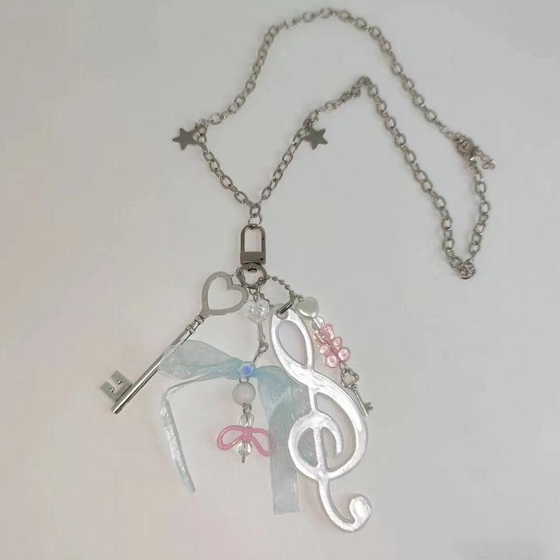 Y2K Jewelry Note Bear Bow Pend - Women'S Accessories In The 90S reseña y precio