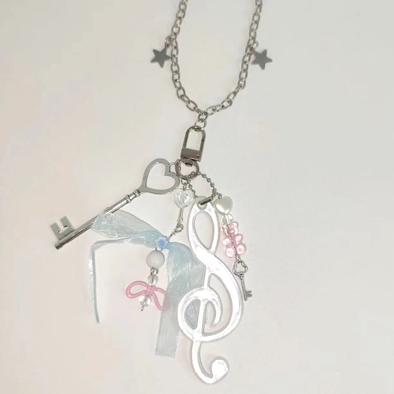 Y2K Jewelry Note Bear Bow Pend - Women'S Accessories In The 90S reseña y precio