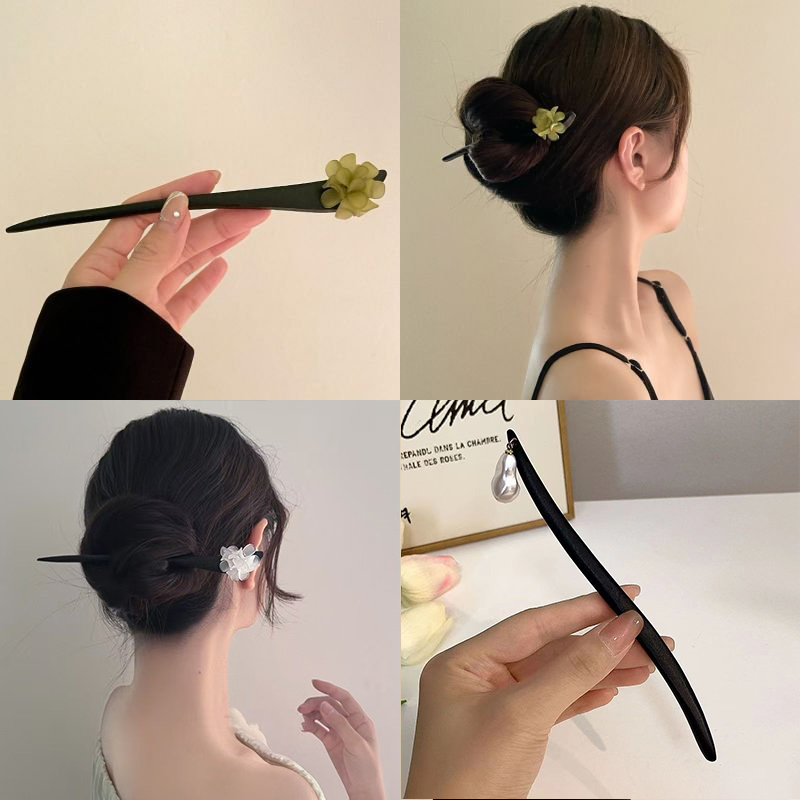Vintage Chinese Style Wooden F - Hair Fork Stick reseña y precio