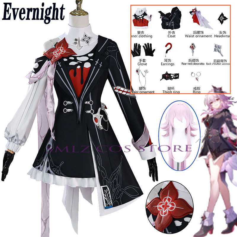 Newly Evernight Cosplay Honkai - Women'S Anime Accessories reseña y precio