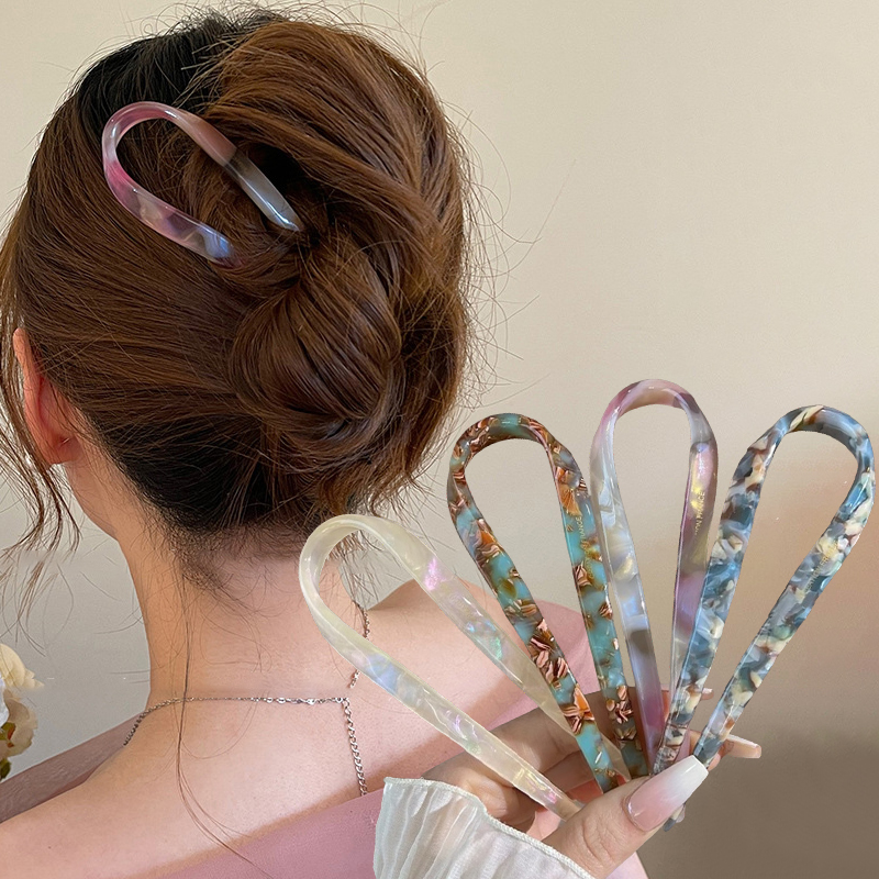 U-Shaped Hair Sticks Acetate A - Hair Fork Stick reseña y precio