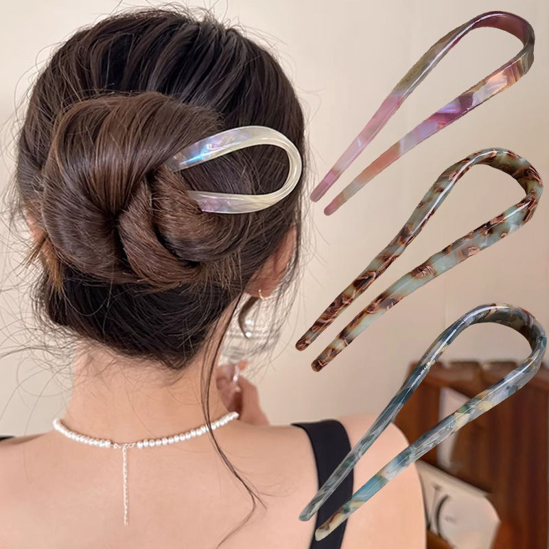 U-Shaped Hair Sticks Acetate A - Hair Fork Stick reseña y precio