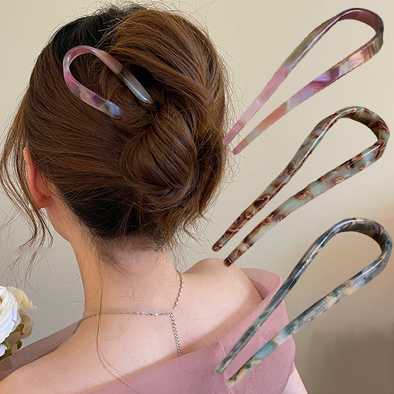 U-Shaped Hair Sticks Acetate A - Hair Fork Stick reseña y precio