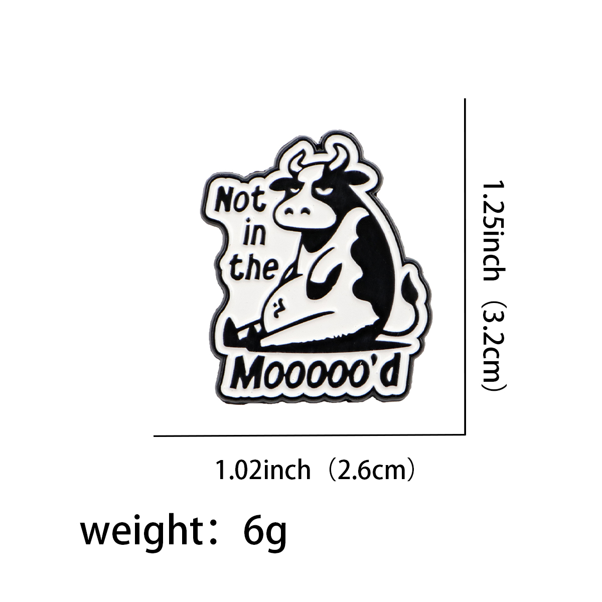 Cute Cow Enamel Pin Quote Badg - Women Accessories Quotes reseña y precio