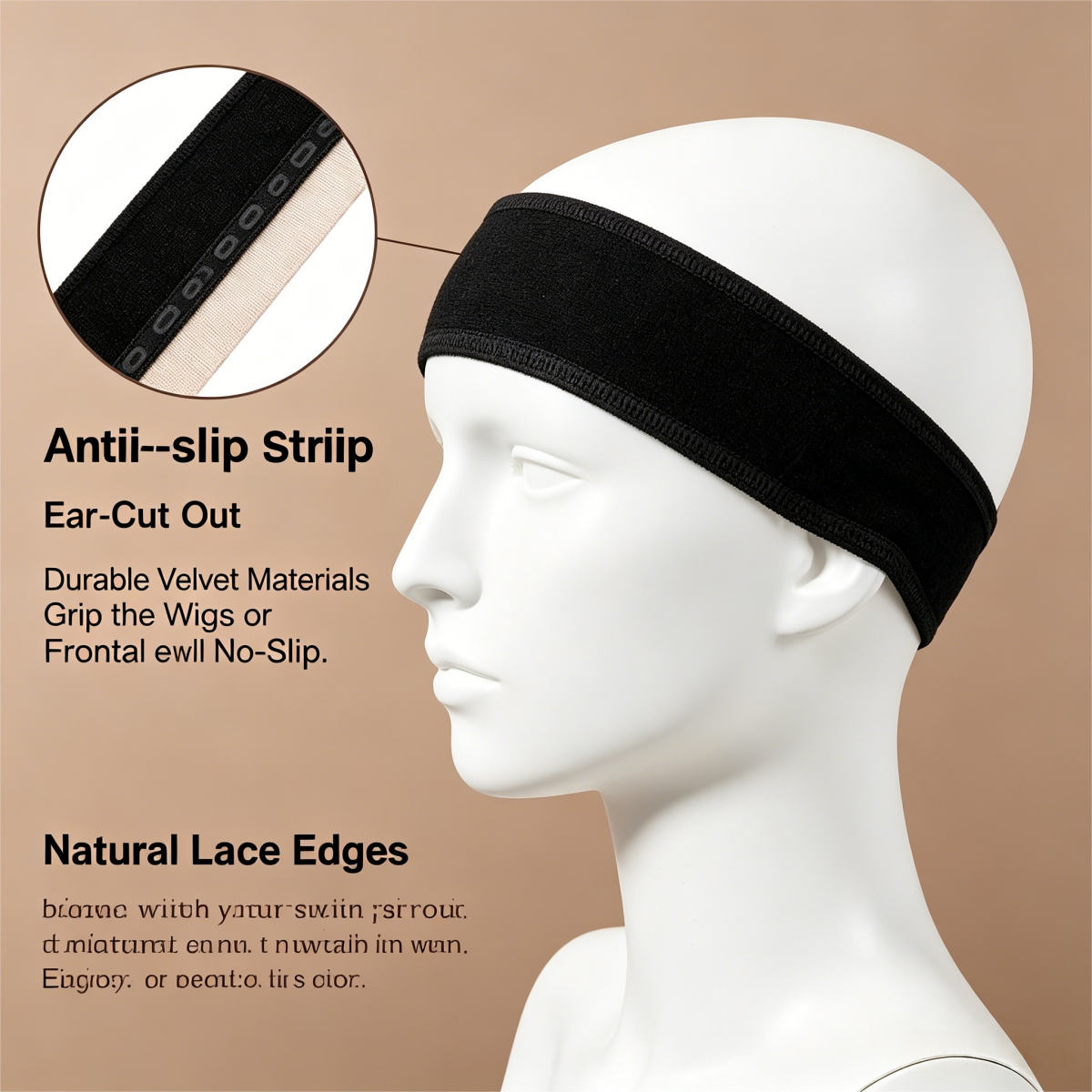 1Pc Natural Lace Trim Non-Slip - Women'S Essential Accessories reseña y precio