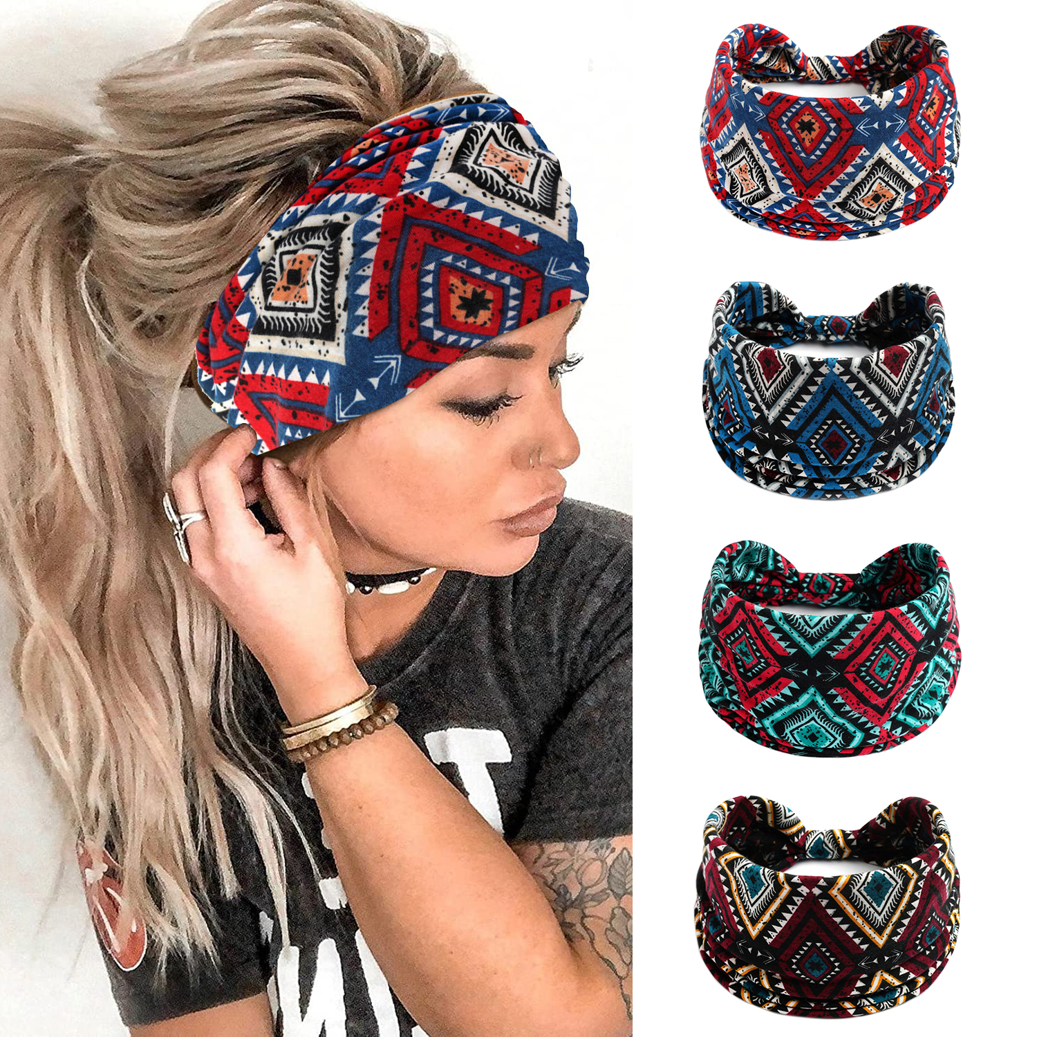 Wide Boho Headbands for Women  - Women'S Running Accessories reseña y precio