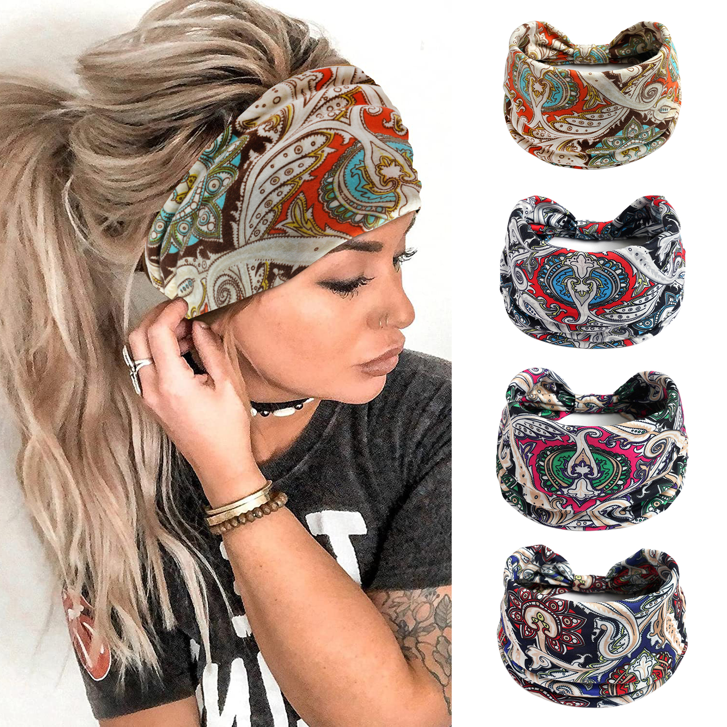Wide Boho Headbands for Women  - Women'S Running Accessories reseña y precio